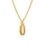 Collier pendentif ovale Bysance – cristal