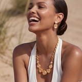 Collier ras du cou maillons ronds Bysance – cristal