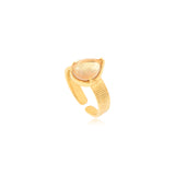 Bague ajustable Bysance goutte – cristal