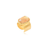 Bague ajustable rectangulaire Bysance – cristal