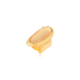 Anillo ovalado ajustable de Bizancio – cristal