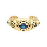 Bracelet manchette Carmen – blaugrün