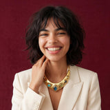 Collier Carmen – bleu vert