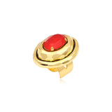 Verstellbarer Ring Carmen - rot