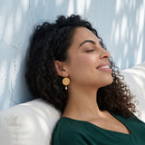 Pendientes finos Dakota Sleeper - perla