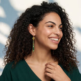 Boucles d’oreilles dormeuses Dakota - vertes
