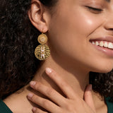 Pendientes anchos Dakota tipo sandalia - perla