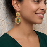 Pendientes grandes Dakota para dormir - verdes