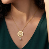 Collier fin pendentif ajustable Dakota - perle