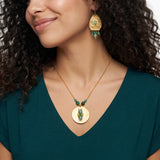 Collar con colgante ajustable Dakota - Verde