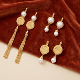 Dalila Drop Earrings – white