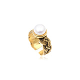 Bague ajustable Dalila – blanche