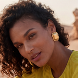 Boucles d'oreilles clips pendantes Gilda – dorées