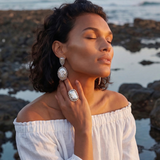 Boucles d'oreilles clips pendantes Gilda – argentées