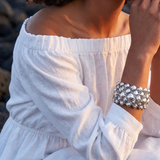 Bracelet manchette Gilda – argenté
