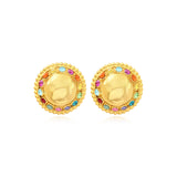 Boucles d’oreilles clip Gloria rond – Multicolore