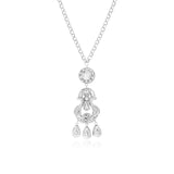 Gloria sculptural pendant necklace – Silver