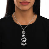 Gloria sculptural pendant necklace – Silver