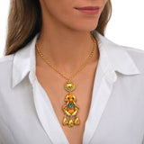 Gloria sculptural pendant necklace – Multicolored