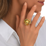 Anillo ajustable Gloria redondo talla M – Multicolor