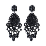 Boucles d'oreilles à tige percée CHIARA - noires