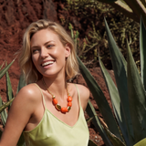 Collana a catena Loulou – arancione e oro