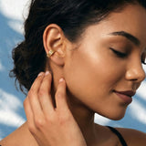 Pendiente ajustable Noor fino para la oreja - dorado