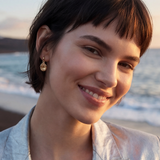 Boucles d'oreilles dormeuses goutte Océane – blanches