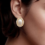 Boucles d'oreilles clips Océane – blanches