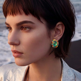 Boucles d'oreilles clips Océane – turquoise