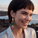 Boucles d'oreilles dormeuses Océane – turquoise