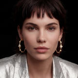 Boucles d'oreilles créoles Océane – blanches