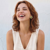 Boucles d’oreilles fines clips Positano - vertes