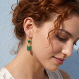 Boucles d’oreilles dormeuses Positano - vertes