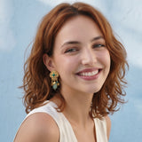 Boucles d’oreilles clips Positano - vertes