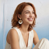 Boucles d’oreilles tiges percées Positano - blanches