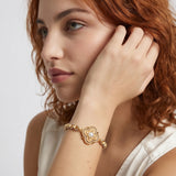 Pulsera Positano ajustable de cadena flexible - Blanca