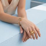 Bracciale sottile a catena flessibile regolabile Positano - bianco