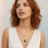 Collier pendentif ajustable Positano - vert