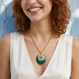 Collier chaîne Positano - vert