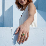 Bague ajustable Positano - verte