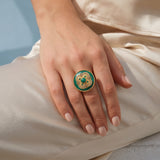 Bague large ajustable Positano - verte