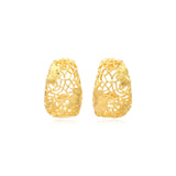 Serenata round hoop earrings – gold-plated