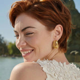 Serenata round hoop earrings – gold-plated