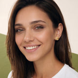 Runde Traviata-Ohrstecker – goldfarben