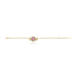 Traviata chain bracelet – green and pink