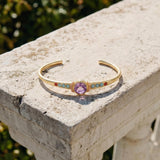 Bracelet jonc Traviata – verde e rosa