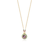 Collier Traviata – grün und rosa