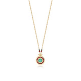 Collier Traviata – vert et rose