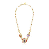 Collier Traviata – vert et rose